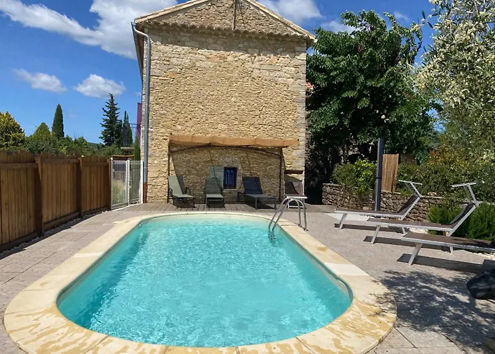Mas Entierement Renove, A Salazac, Des Deux Vallees, 4 Chambres, 8 Personnes Avec Piscine Privee * Salazac